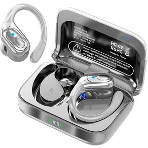 Wireless Bluetooth Earbuds with Charging Case - Silver